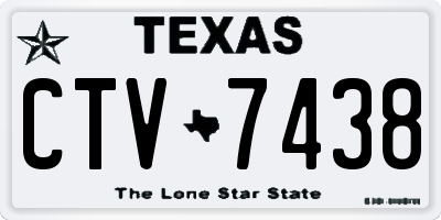 TX license plate CTV7438