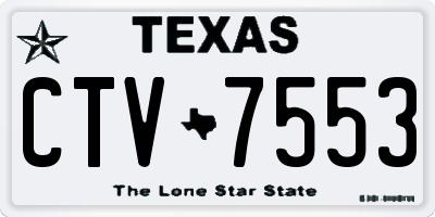 TX license plate CTV7553
