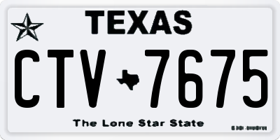 TX license plate CTV7675