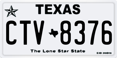 TX license plate CTV8376