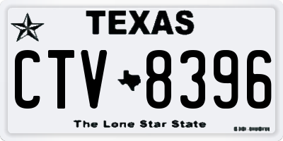 TX license plate CTV8396