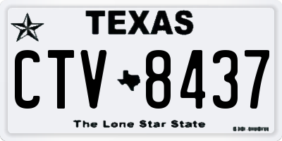 TX license plate CTV8437