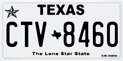 TX license plate CTV8460