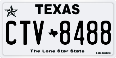 TX license plate CTV8488