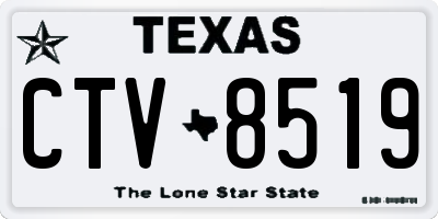 TX license plate CTV8519