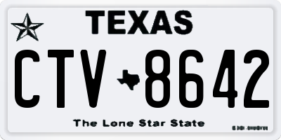 TX license plate CTV8642