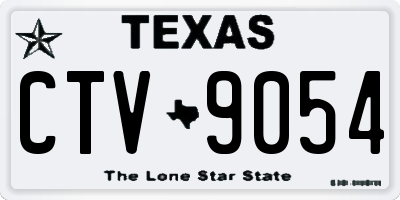 TX license plate CTV9054