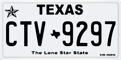 TX license plate CTV9297