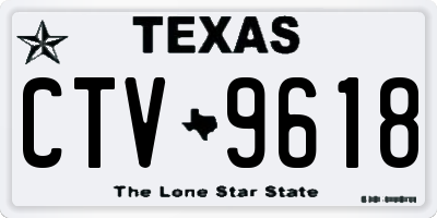 TX license plate CTV9618