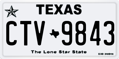 TX license plate CTV9843