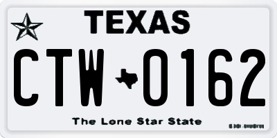 TX license plate CTW0162