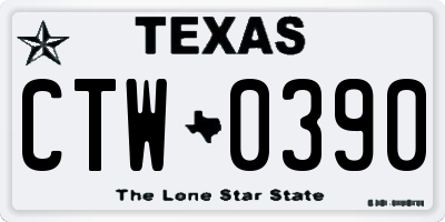 TX license plate CTW0390