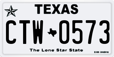 TX license plate CTW0573