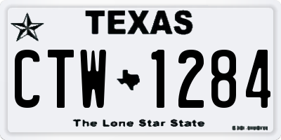 TX license plate CTW1284