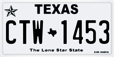TX license plate CTW1453