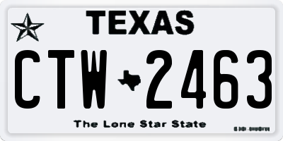 TX license plate CTW2463