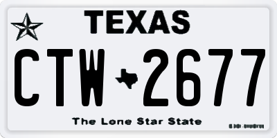 TX license plate CTW2677