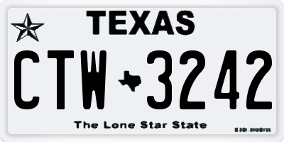 TX license plate CTW3242