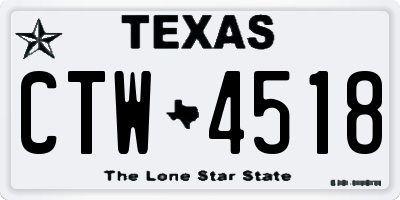 TX license plate CTW4518