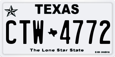 TX license plate CTW4772