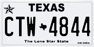 TX license plate CTW4844