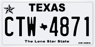TX license plate CTW4871