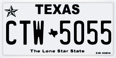 TX license plate CTW5055