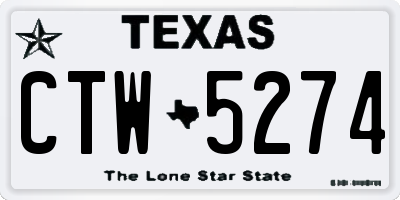 TX license plate CTW5274
