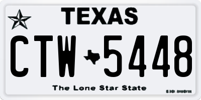 TX license plate CTW5448