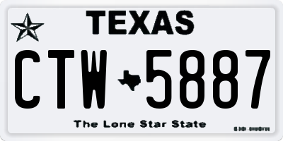 TX license plate CTW5887