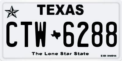 TX license plate CTW6288