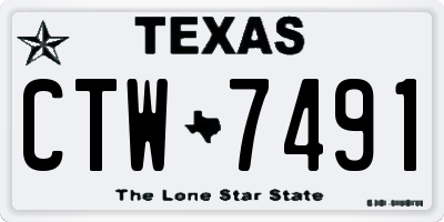 TX license plate CTW7491