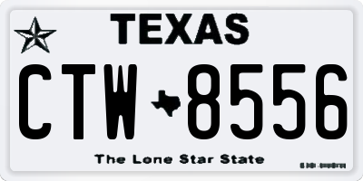 TX license plate CTW8556