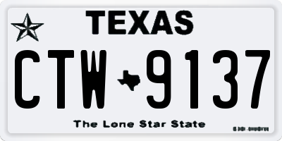TX license plate CTW9137