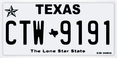 TX license plate CTW9191