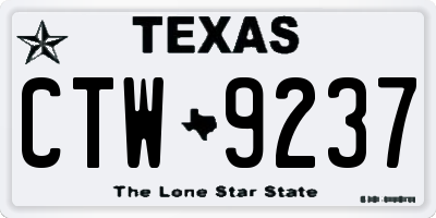TX license plate CTW9237