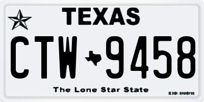 TX license plate CTW9458