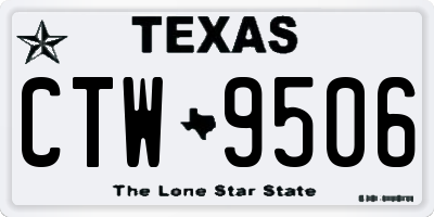 TX license plate CTW9506