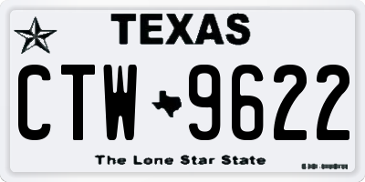 TX license plate CTW9622