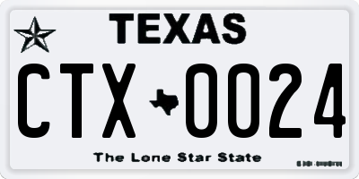 TX license plate CTX0024