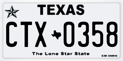 TX license plate CTX0358