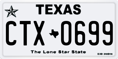 TX license plate CTX0699