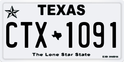 TX license plate CTX1091