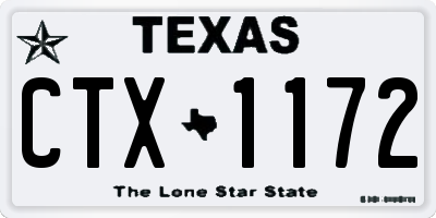 TX license plate CTX1172