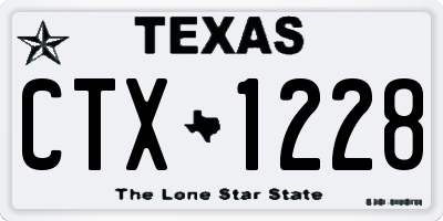 TX license plate CTX1228