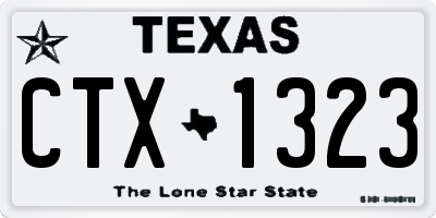 TX license plate CTX1323