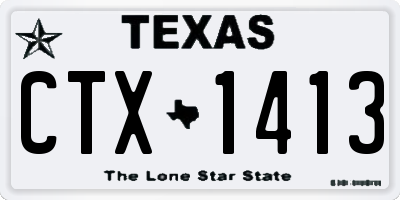 TX license plate CTX1413