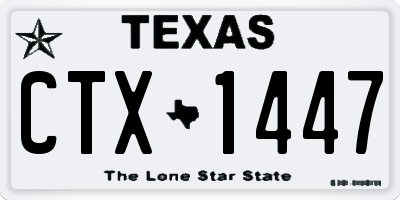 TX license plate CTX1447