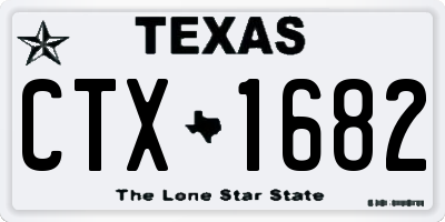 TX license plate CTX1682