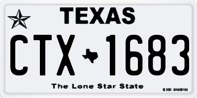 TX license plate CTX1683